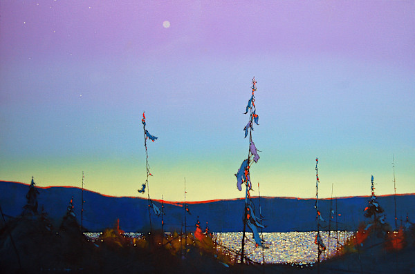 Pale Moon Bright Stars by David Lidbetter Fine Art, Image 1.