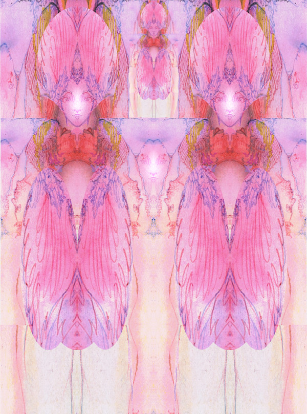 untitled pink figure doubled by Lee Conklin, Image 1.