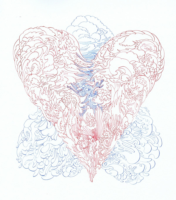 Untitled creation of heart cloud (reversible) by Lee Conklin, Image 1.