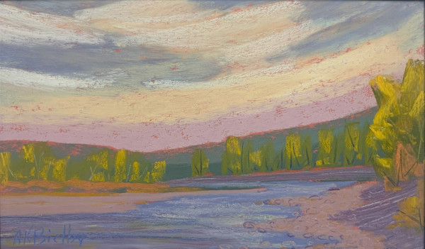 Evening On The Clark Fork by Amanda Kaye Bielby
