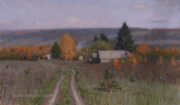 Autumn. Village Nickolaevka by Vasily Hudyakov