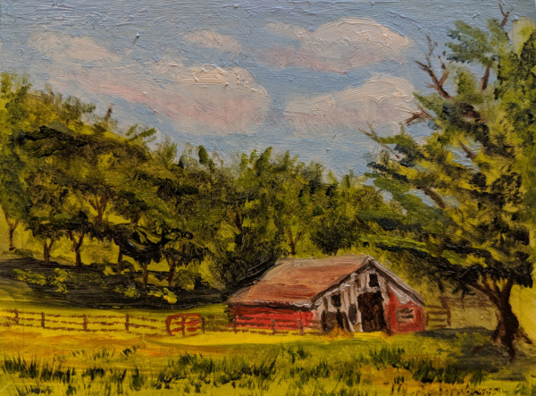Red Barn in Summer by Margo Lehman