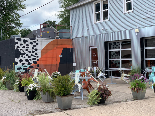 Taco+Bar exterior mural:  Holland, Michigan by Amy Reckley