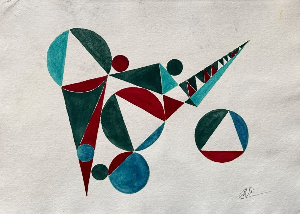 Turquoise circles (Geometric) by Marina Marinopoulos
