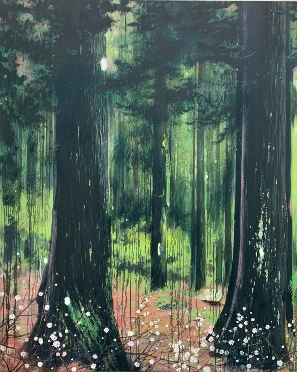 森林與小花 Little Flowers in Forest by 傅作新 Fu Tso-Hsin