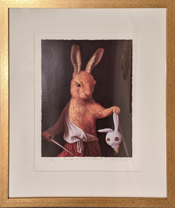 大衛兔拿著玩偶兔的頭 David Rabbit with the Head of Rabbit Doll by 詹喻帆 CHAN Yu-Fan