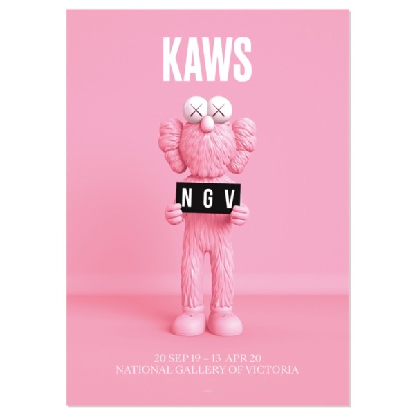 KAWS BFF海報 2019 (粉) by KAWS