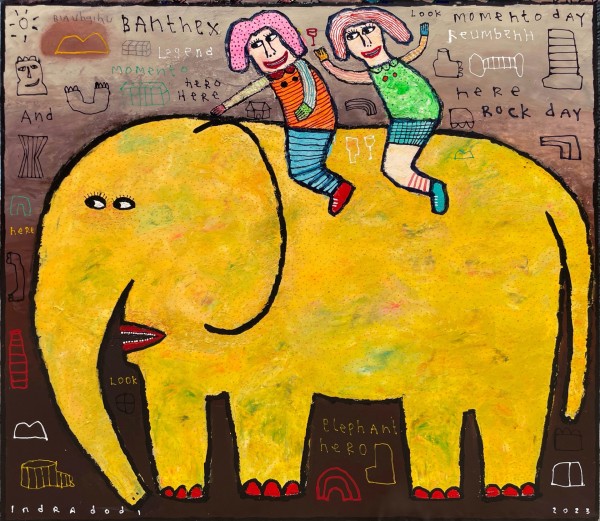 大象 歡樂騎士 Elephant Happy Riders by 印德拉·多迪 Indra DODI