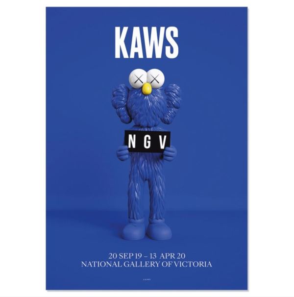 KAWS BFF海報 2019 (藍) by KAWS