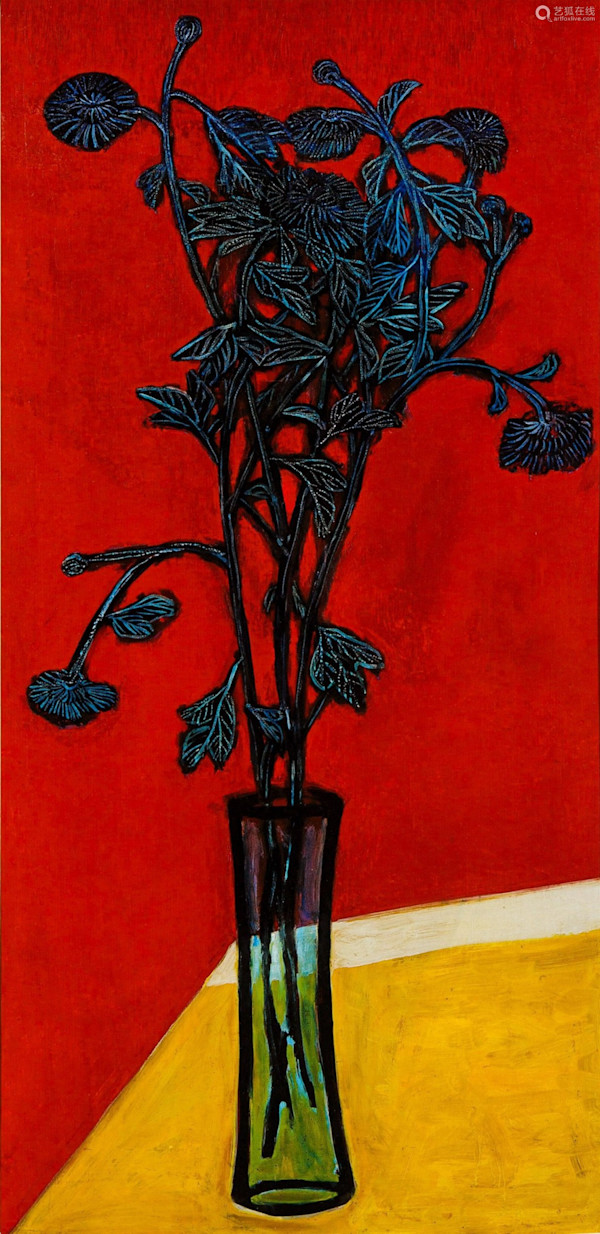 常玉限量版畫 - 瓶花  Flowers in Vase by 常玉 Sanyu