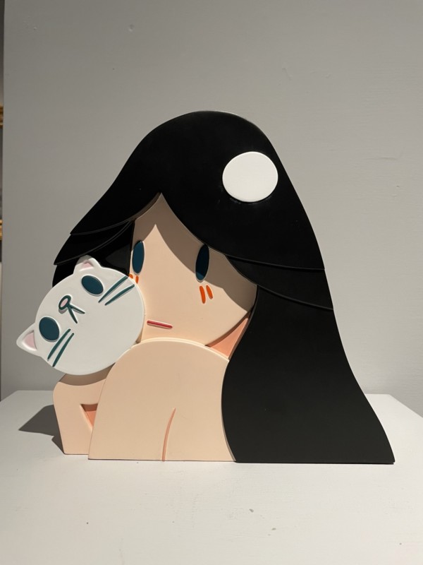 (８/300) 天野健 維納斯與貓 花瓶 Venus and Cat Vase by 天野健 AMANO Takeru