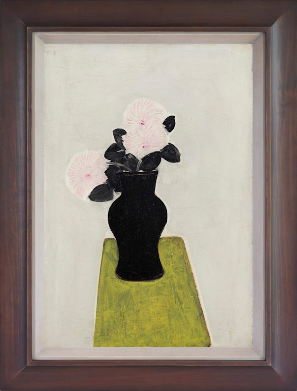 常玉限量版畫 - 黑瓶與菊花 Chrysanthemums in a Black Vase by 常玉 Sanyu