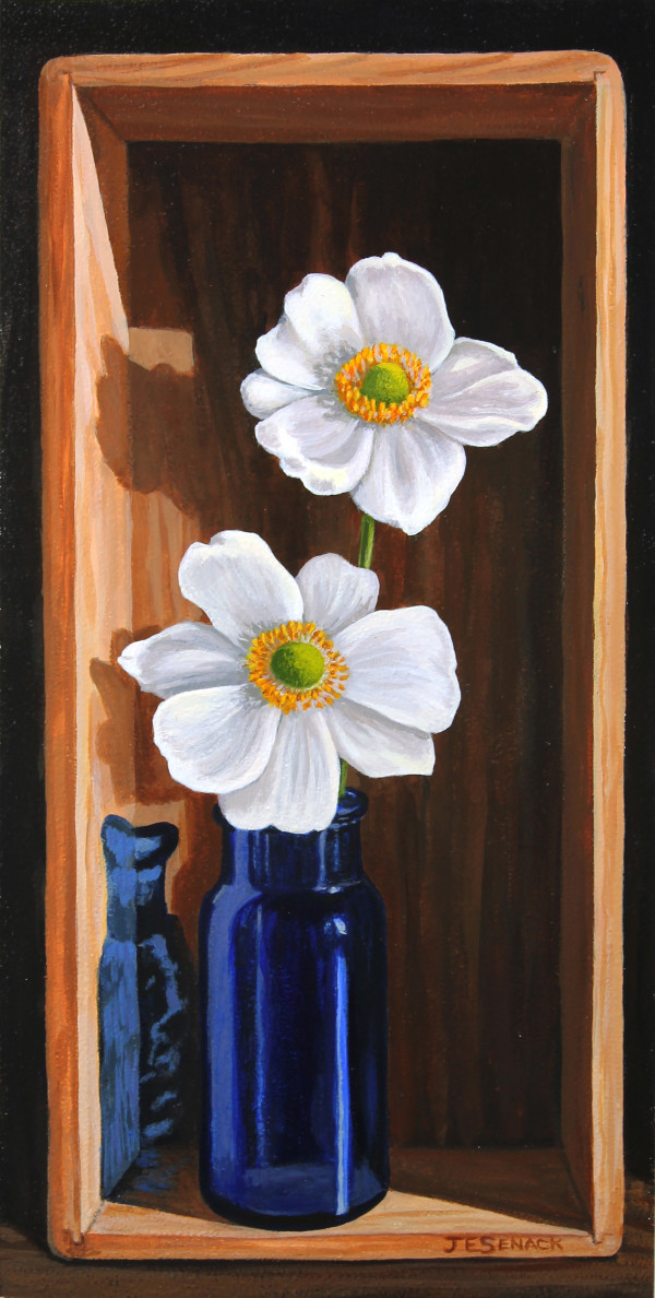 #315 Windflowers in a Box by J Elaine Senack