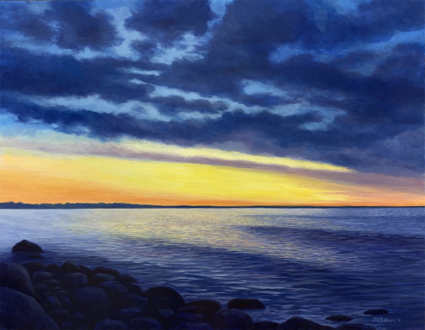 #385 Daybreak on the Atlantic by J Elaine Senack