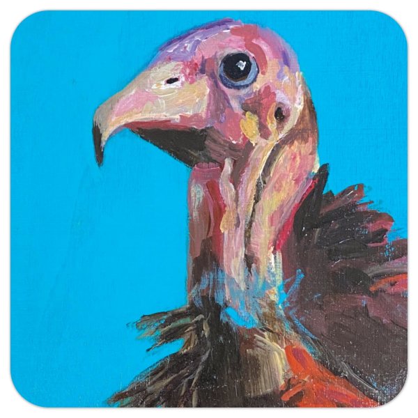 Coaster - bird - vulture by Leslie Cline