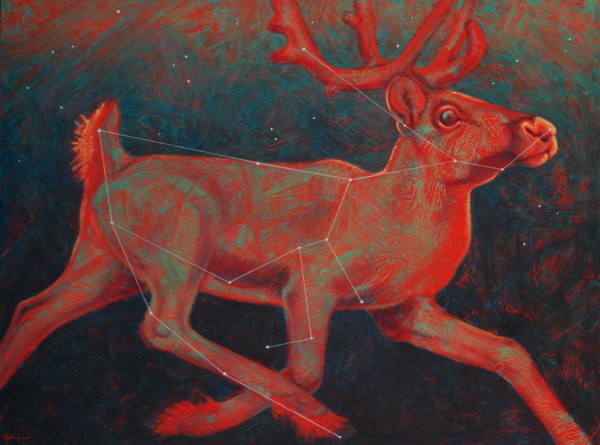 Radiant Reindeer (constellation Rangifer) by Lisa Bohnwagner