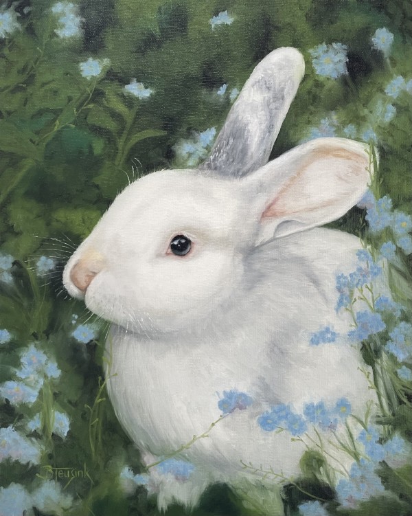 Bunny in Blue by Barbara Teusink
