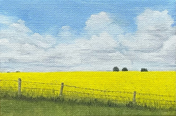 Postcard Piece: Fields of Gold by Barbara Teusink