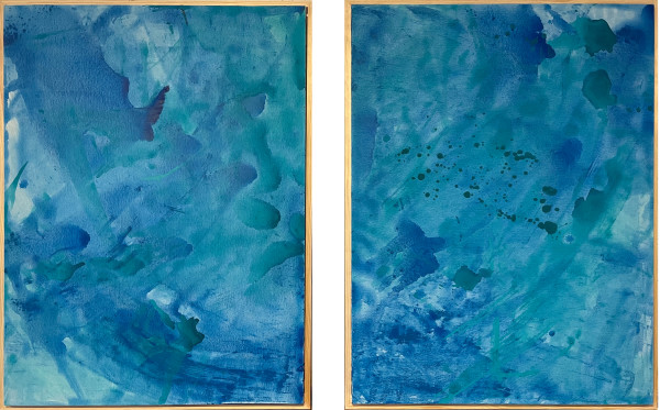 Rising to the Surface (diptych) by Jen Sterling