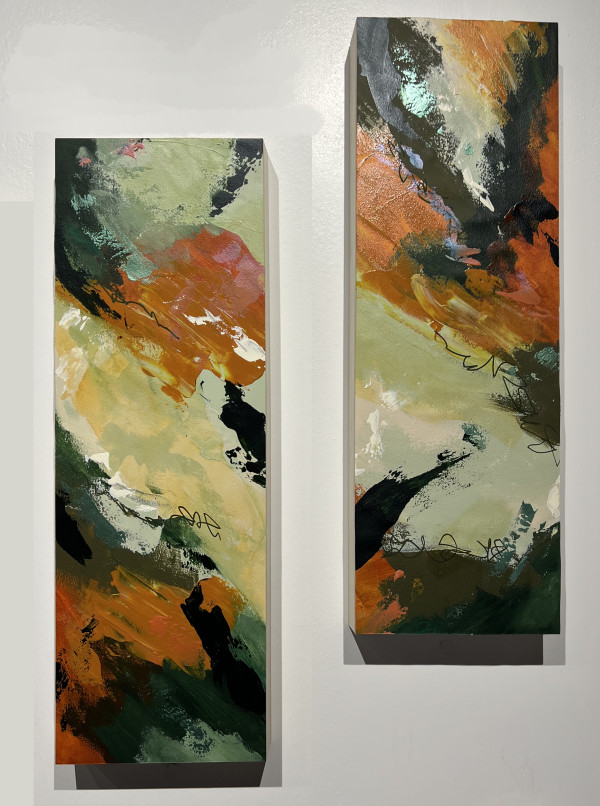 Mountain Climbing (diptych) by Jen Sterling