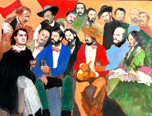 Cafe Michelangelo: The I Macchiaioli with Rosa Bonheur and Margaret Fuller by Jerry Ross