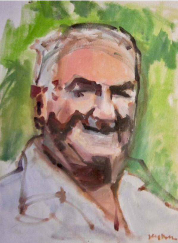 Portrait of Irio Falossi, Tuscan farmer by Jerry Ross
