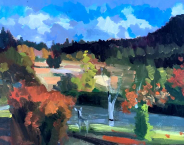 View of Spencer's Butte from the Artist's Driveway by Jerry Ross, Image 1.