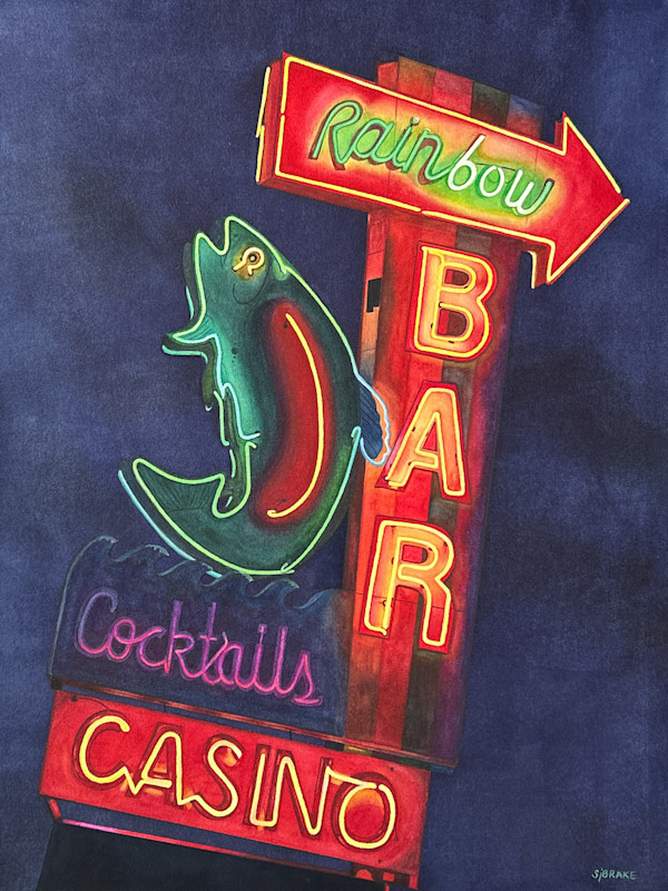 Kalispell Lights: The Timeless Rainbow Bar by Sheryl L Brake, Image 1.