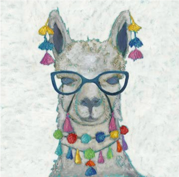 Llama Love with Glasses II