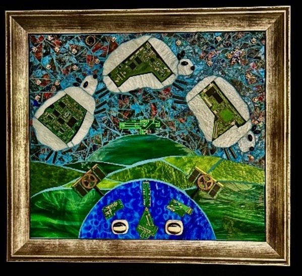 "An Android Dreaming of Electric Sheep" by Nancy B Johnson, Image 1.