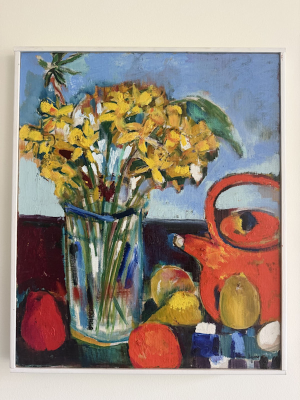 Daffodils and Kettle by Mari Lyons, Image 2.