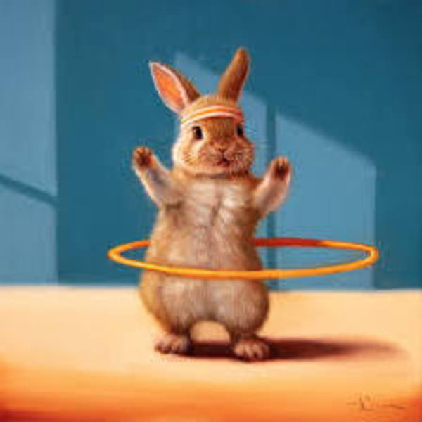 GYM BUNNY - HULA HOOP by Lucia Heffernan, Image 1.