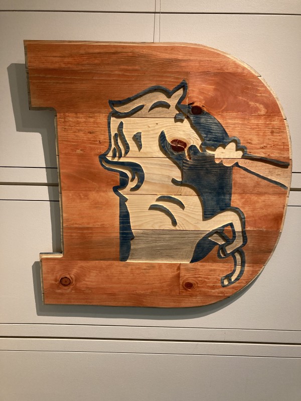 Wood logo Denver Broncos by Unknown