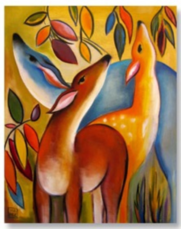 Colorful Deer I by Zoa Ace