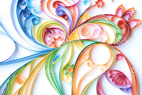 "Gokcemim" Multi Colored Paper Quilled Pattern 2 by Unknown