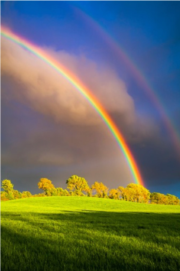Double rainbow landscape in beautiful Irish landscape scenery. Co Tipperary Ireland. by Unknown