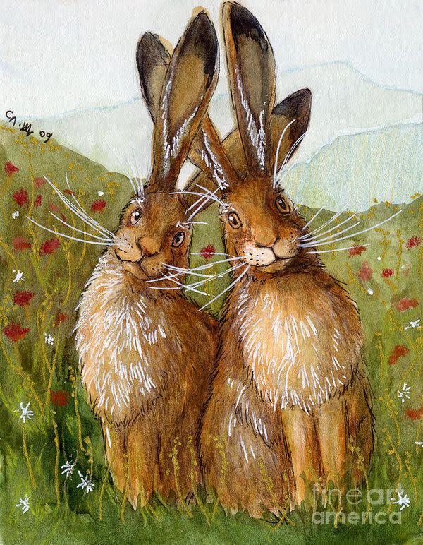 Lovely Rabbits in Love by Svetlana Ledneva Schukina