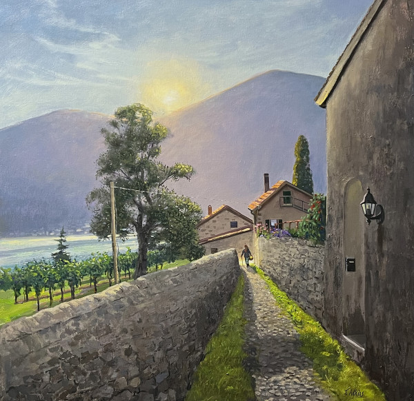Bellagio Footpath, Lake Como by Thomas Adkins