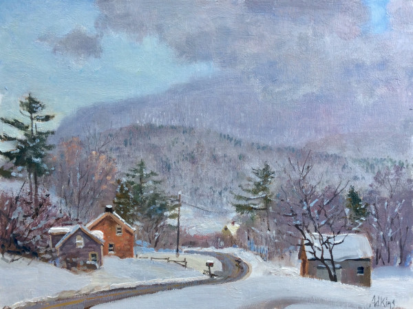 Light Snow Over The Hills by Thomas Adkins