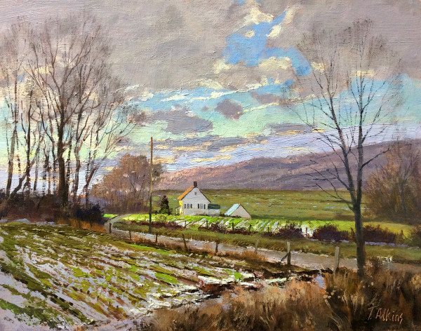 Snow Dusted Winter Fields by Thomas Adkins
