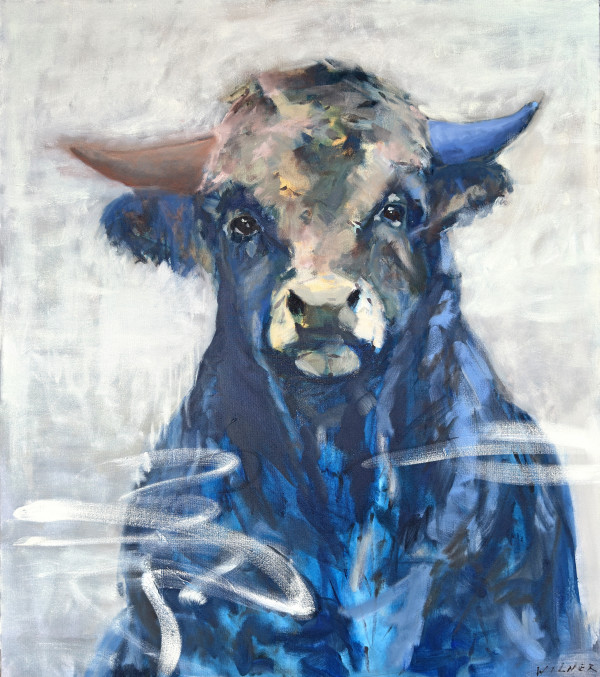 Blue Cow by Amanda Wilner