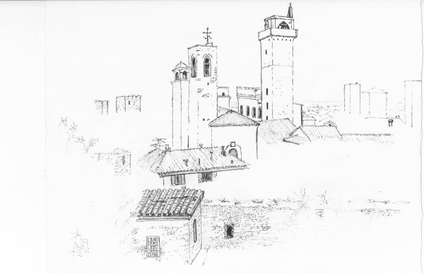 Italy Sketches E by Rebecca Zdybel