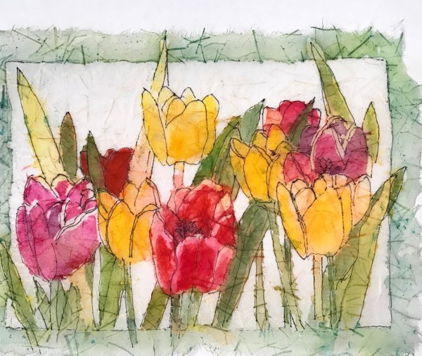 Batik Tulip Garden by Rebecca Zdybel