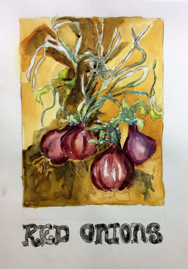 Red Onions by Rebecca Zdybel