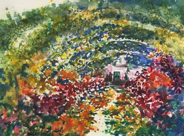 In the Garden at Giverny by Rebecca Zdybel