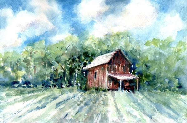 Barn and Field by Rebecca Zdybel