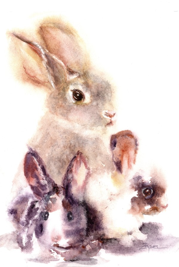 Bunny Trio by Rebecca Zdybel
