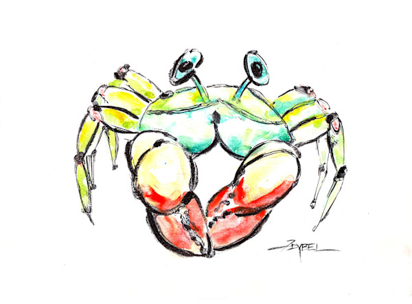 Comic Crab Solo Mono by Rebecca Zdybel, Image 1.