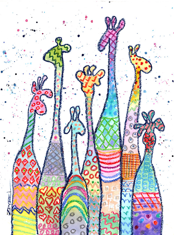 Giraffe Party 3 by Rebecca Zdybel