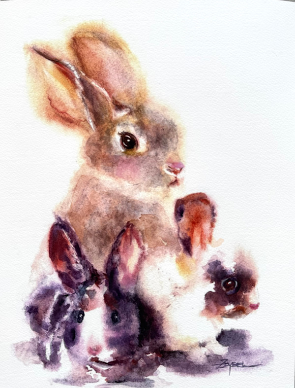Bunnies in a Bunch Again by Rebecca Zdybel